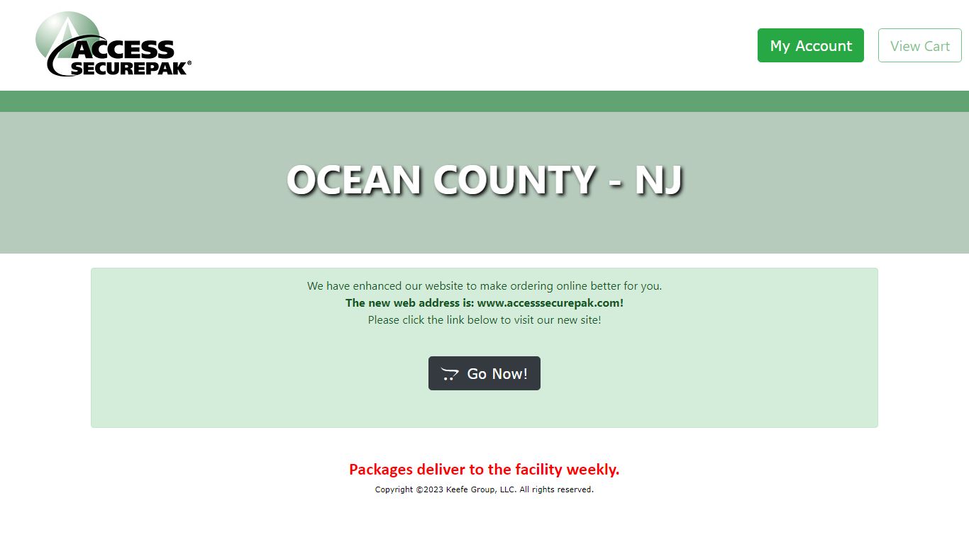 Access Securepak - Ocean County Package Program - NJ - Welcome
