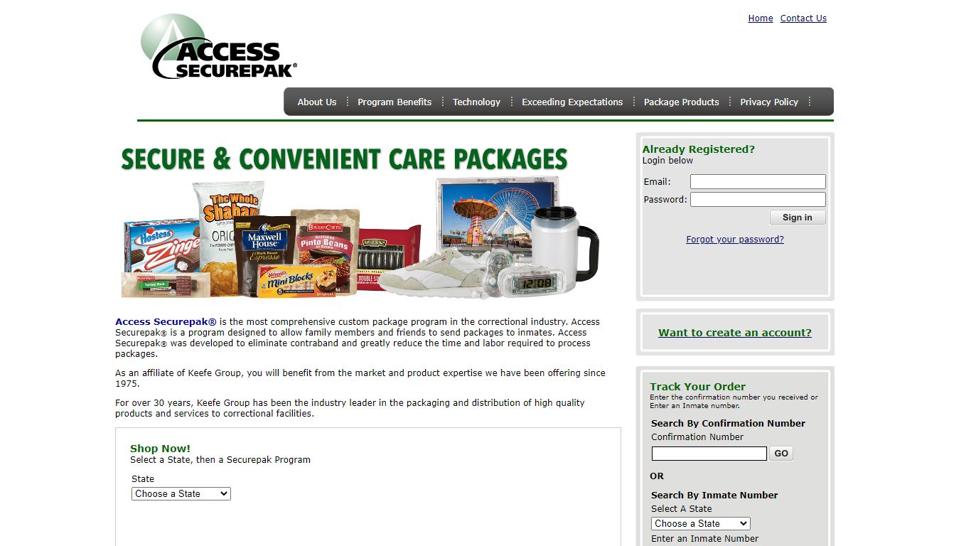 Access Securepak - Ocean County Package Program - NJ - Welcome