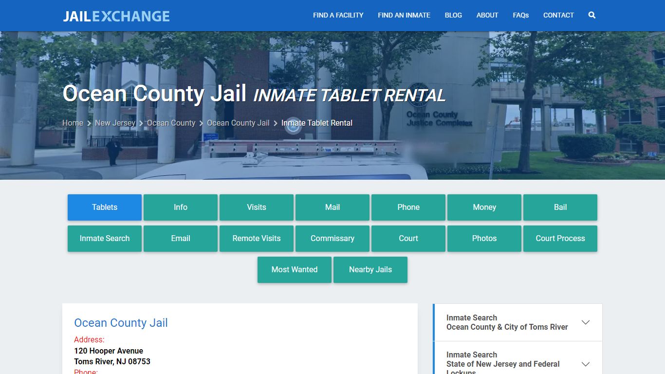 Inmate Tablets - Ocean County Jail, NJ - Jail Exchange